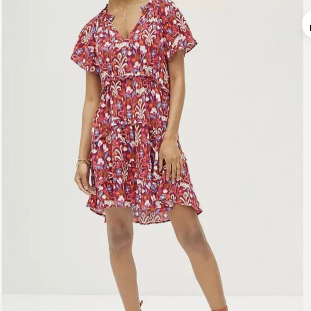 Anthropologie Robin Teired Mini dress - Small